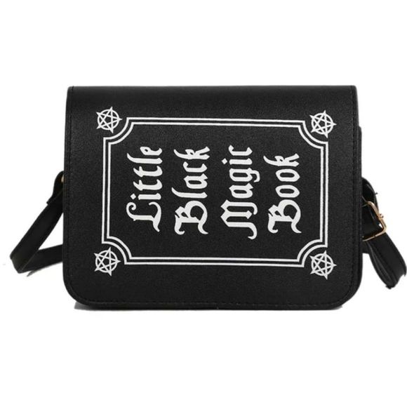 Spell Book Bag Black Magic Purse School Gothic Bag Witch Crossbody - Picture 1 of 5